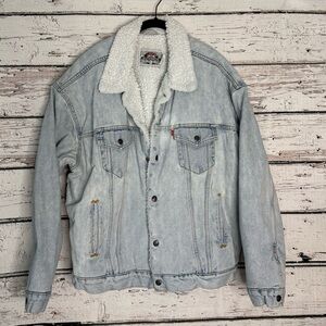 Levi's Vintage 90s faux Sherpa denim trucker jacket XXL